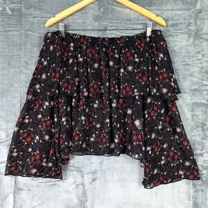 Womens Top One Size Fairy Dark Romantic Floral‎ Whimsygoth Boho Peasant Festival